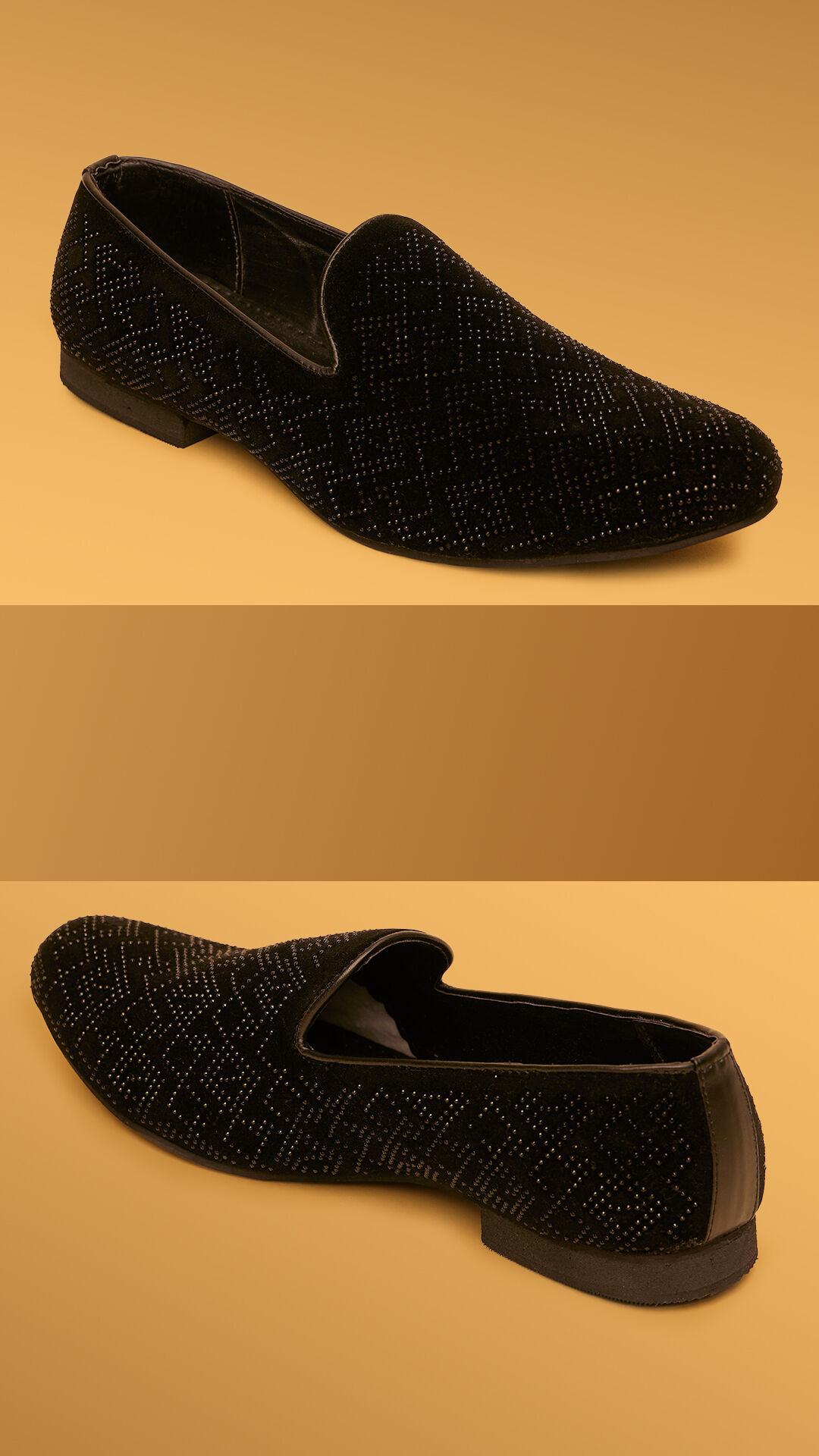 Stylish black wedding shoes for men